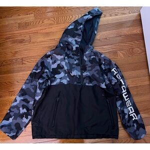 Rocawear Men’s Camo Anorak Hooded Jacket- L